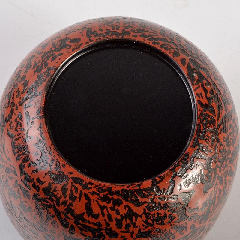 茶道具　加賀蒔絵師　新井司峰作　堆朱　中棗　共箱　V　6838