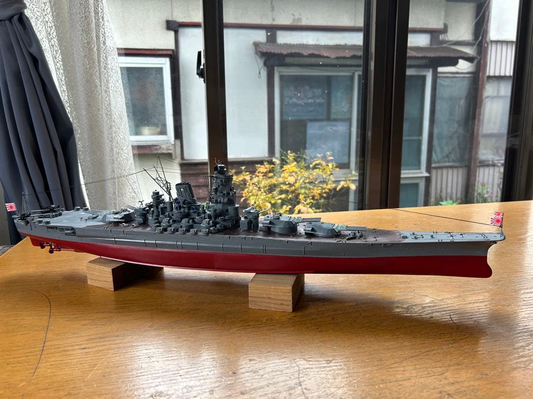 男たちの戦艦大和、1/350サイズ精密加工完成品。送料込みで販売します。