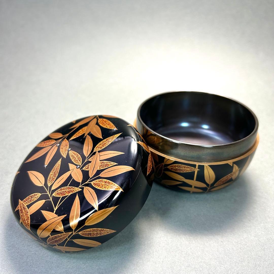 棗 『村田宗覚 笹蒔絵』 惺斎好写 平棗 お茶道具 茶道 共箱 工芸品