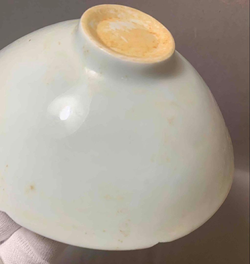 中国 輪花人面図碗　f2250419