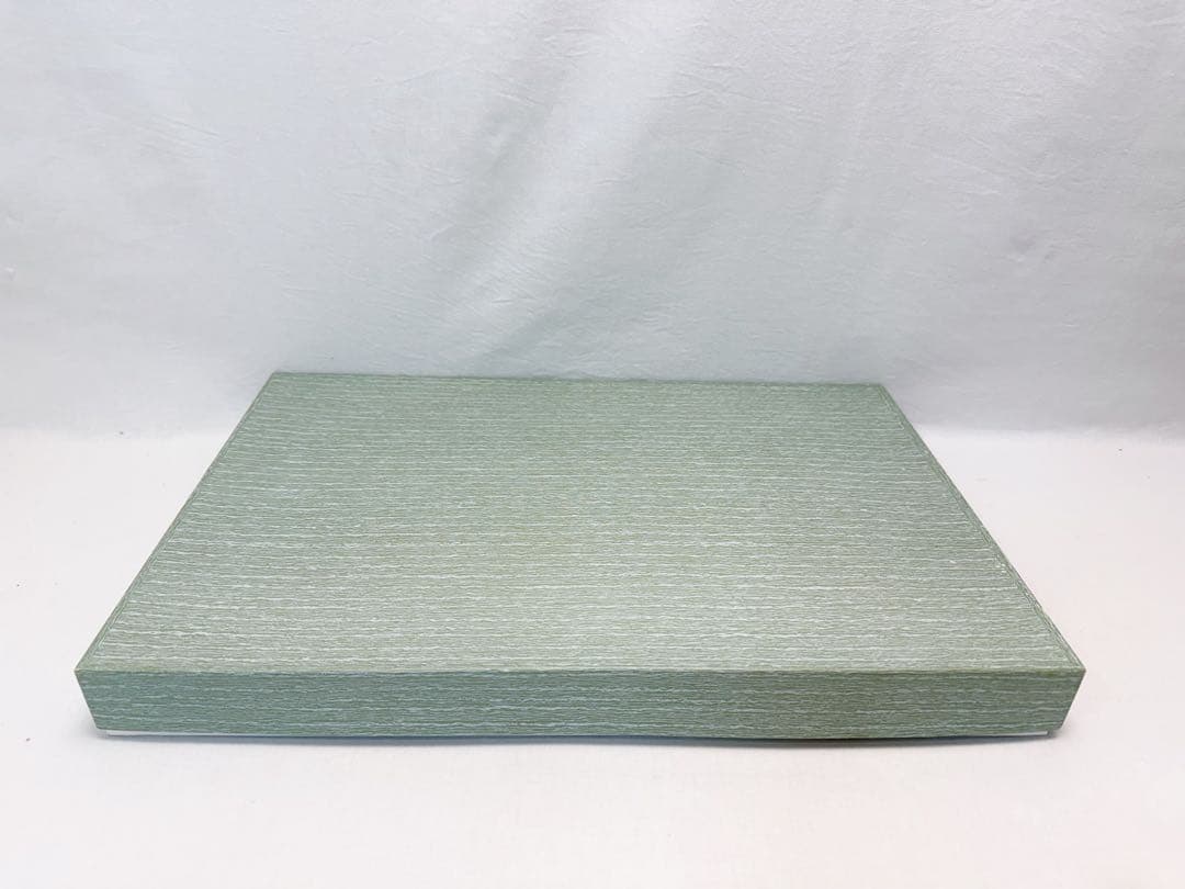 未使用 懐石道具 木製黒真塗 脇引き盆二枚セット 紙箱