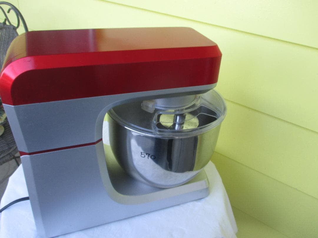 ☆E&B ミキサー 赤 シルバー ステンレスボウル EB-1701X