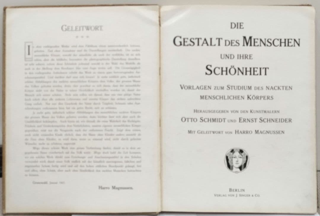 ヴィンテージ写真集『人体形態とその美　裸体研究のためのモデル』1907年発行
