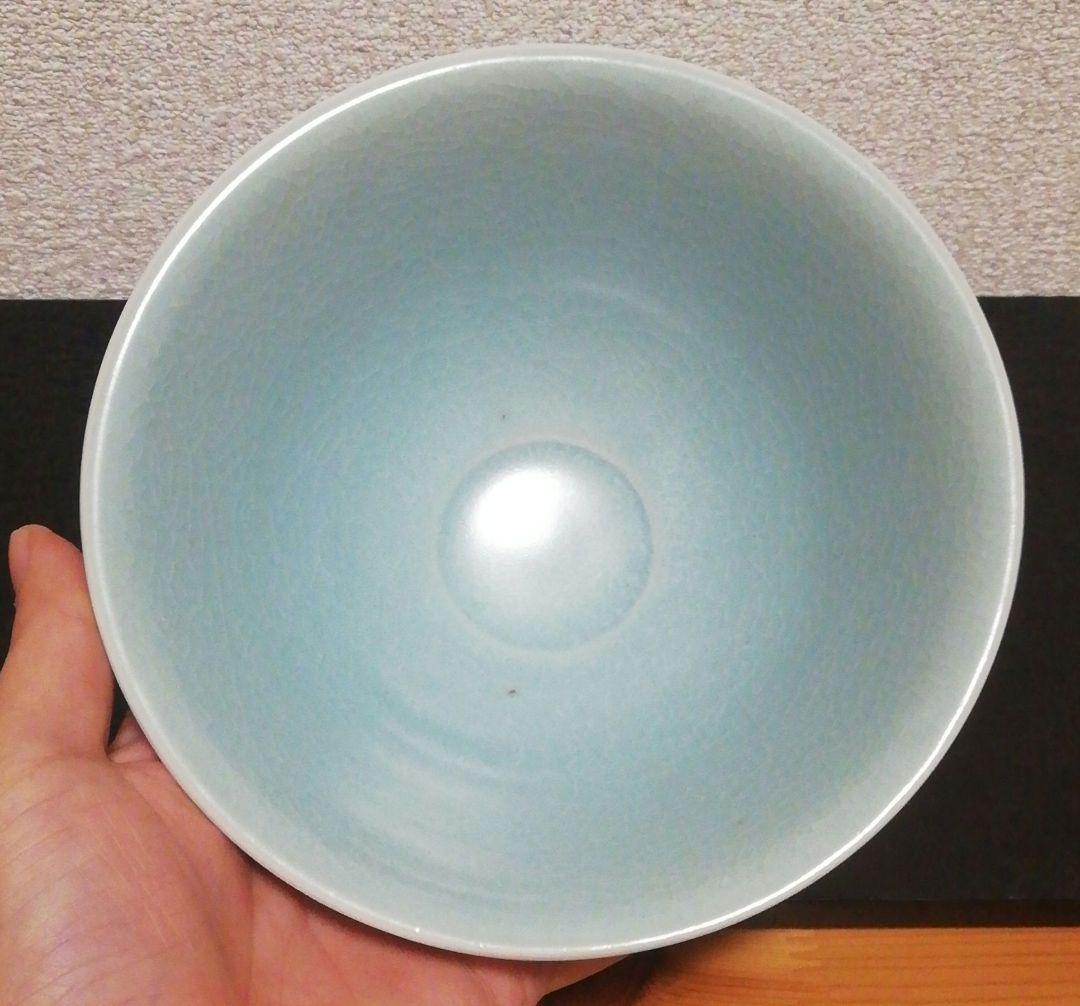 人間国宝 中島宏作 青磁 茶碗 共箱 茶道具