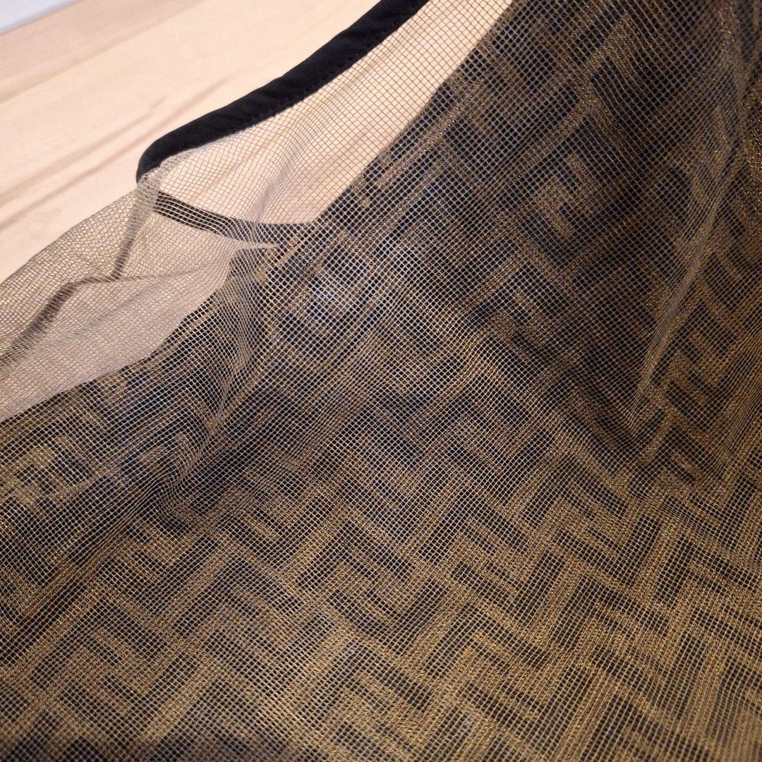 FENDI　フェンディ　メッシュタンクトップ　ノースリーブ　ズッカ柄　イタリア