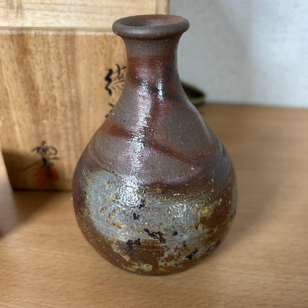 備前市指定無形文化財保持者 初代小西陶古　備前焼　徳利　ぐい呑み