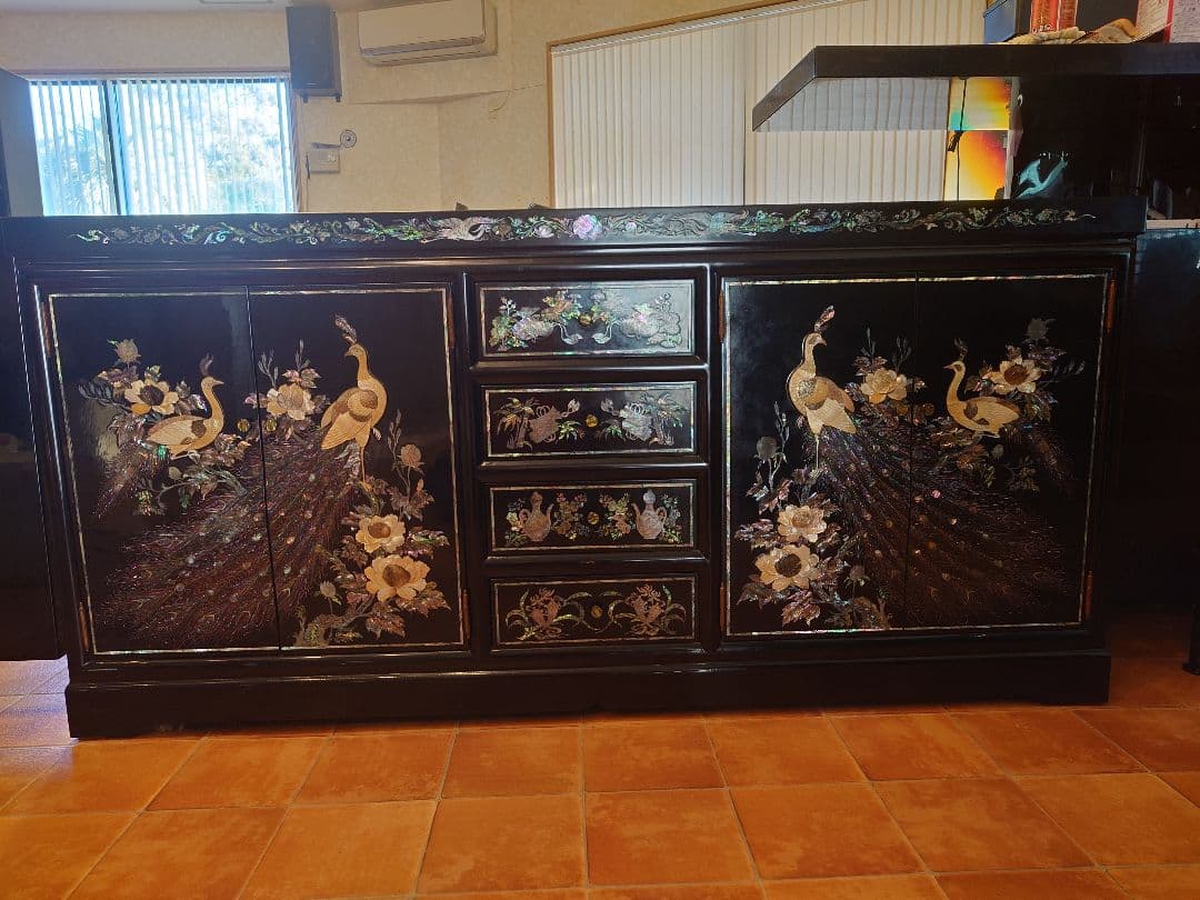 螺鈿細工 サイドボード キャビネット