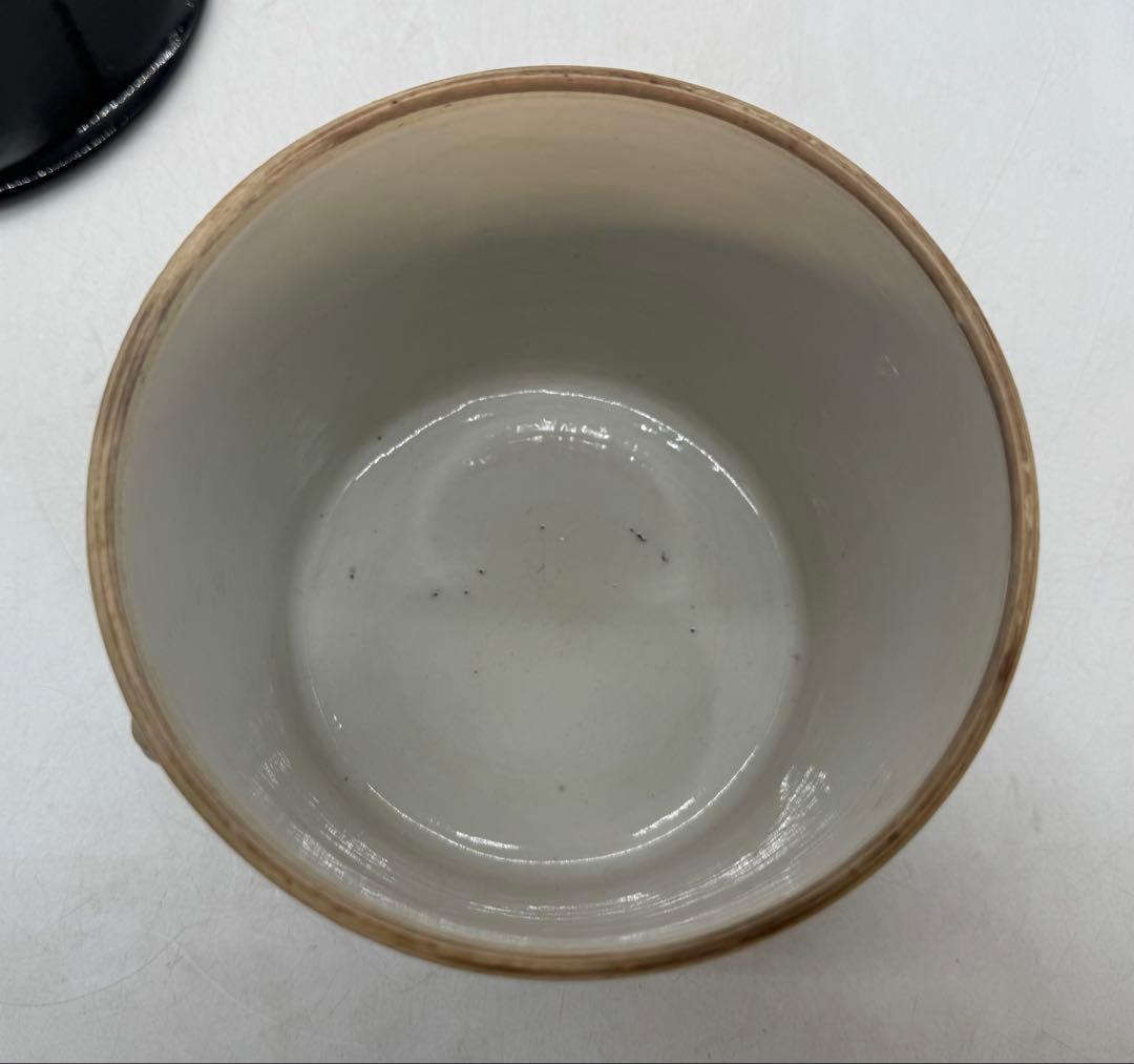 中国 清時代 浅絳彩 同治年製 花鳥紋水指 アンティーク 送料込み251208