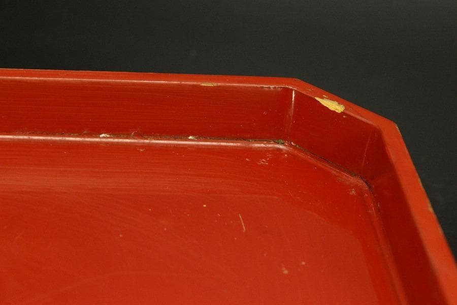 中国美術 色絵 女人紋 筆架 香合 六件 朱塗盆 文房四宝 まとめて(A726