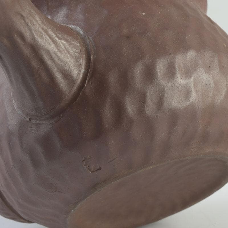 煎茶道具 萬古焼 英山造 紫砂 朱泥 鳥顔出 横手急須 V