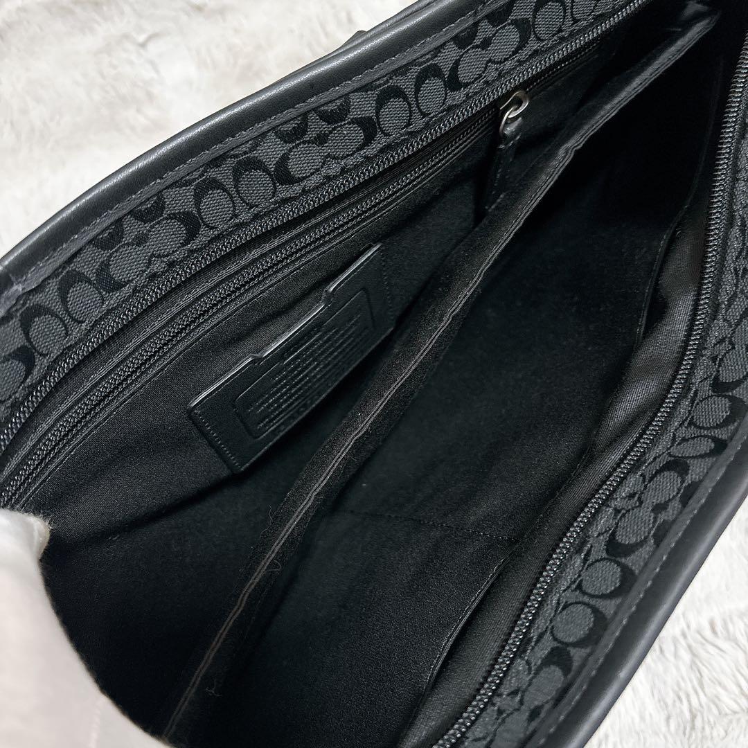 【美品】Couch ビジネスバッグ ブリーフケース キャンバス シグネチャー 黒