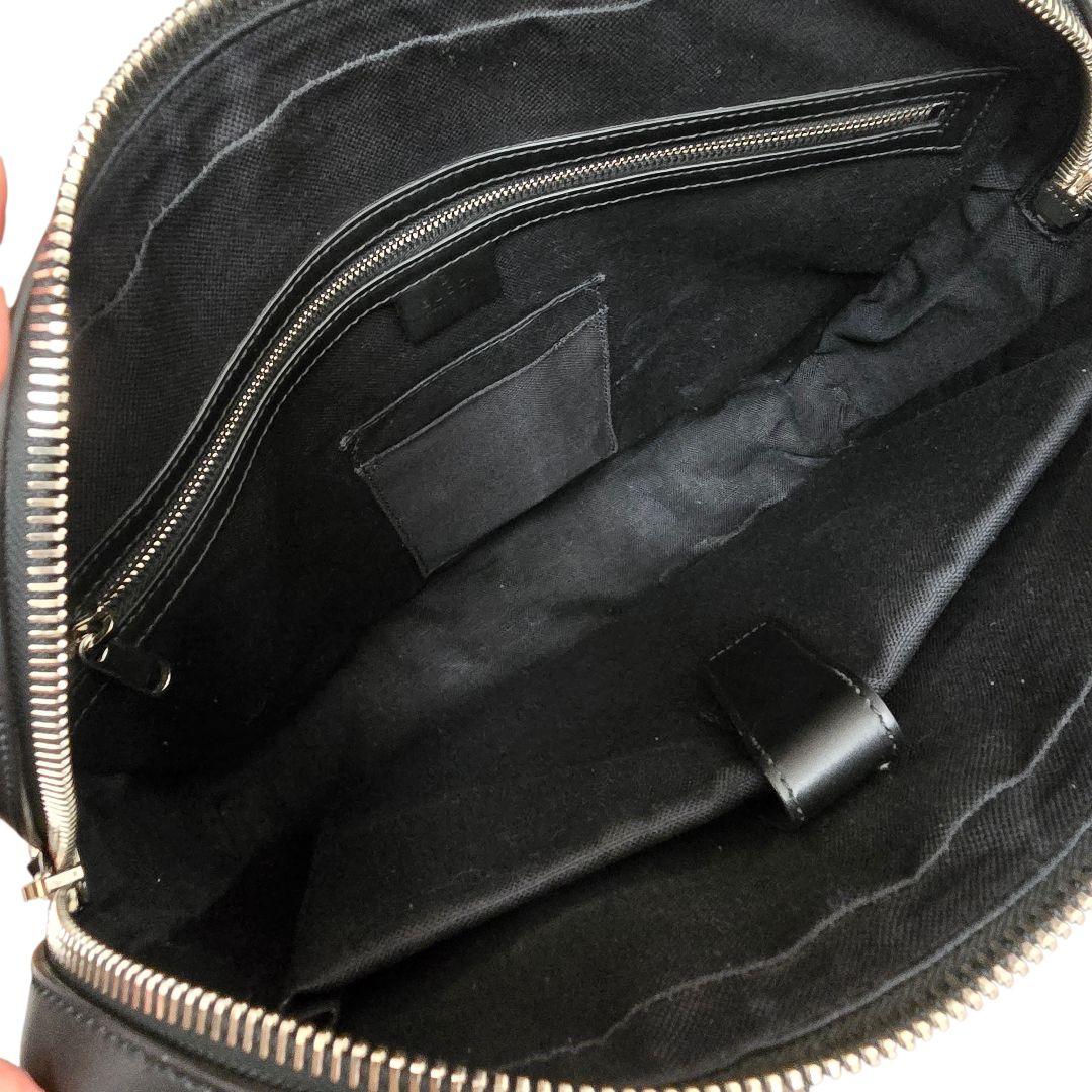 極美品✨グッチ GGスプリーム ビジネスバッグ ブリーフケース グレー 大容量