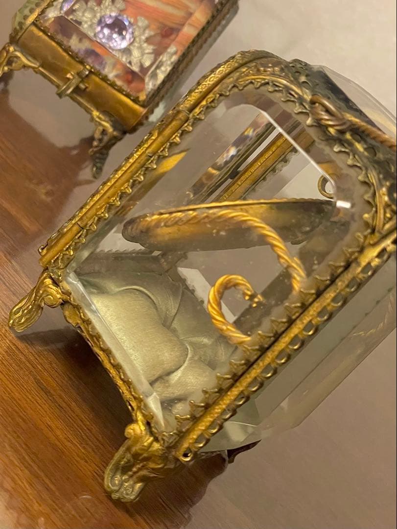 フランス アンティーク ジュエリーケース ジュエリーボックス 真鍮