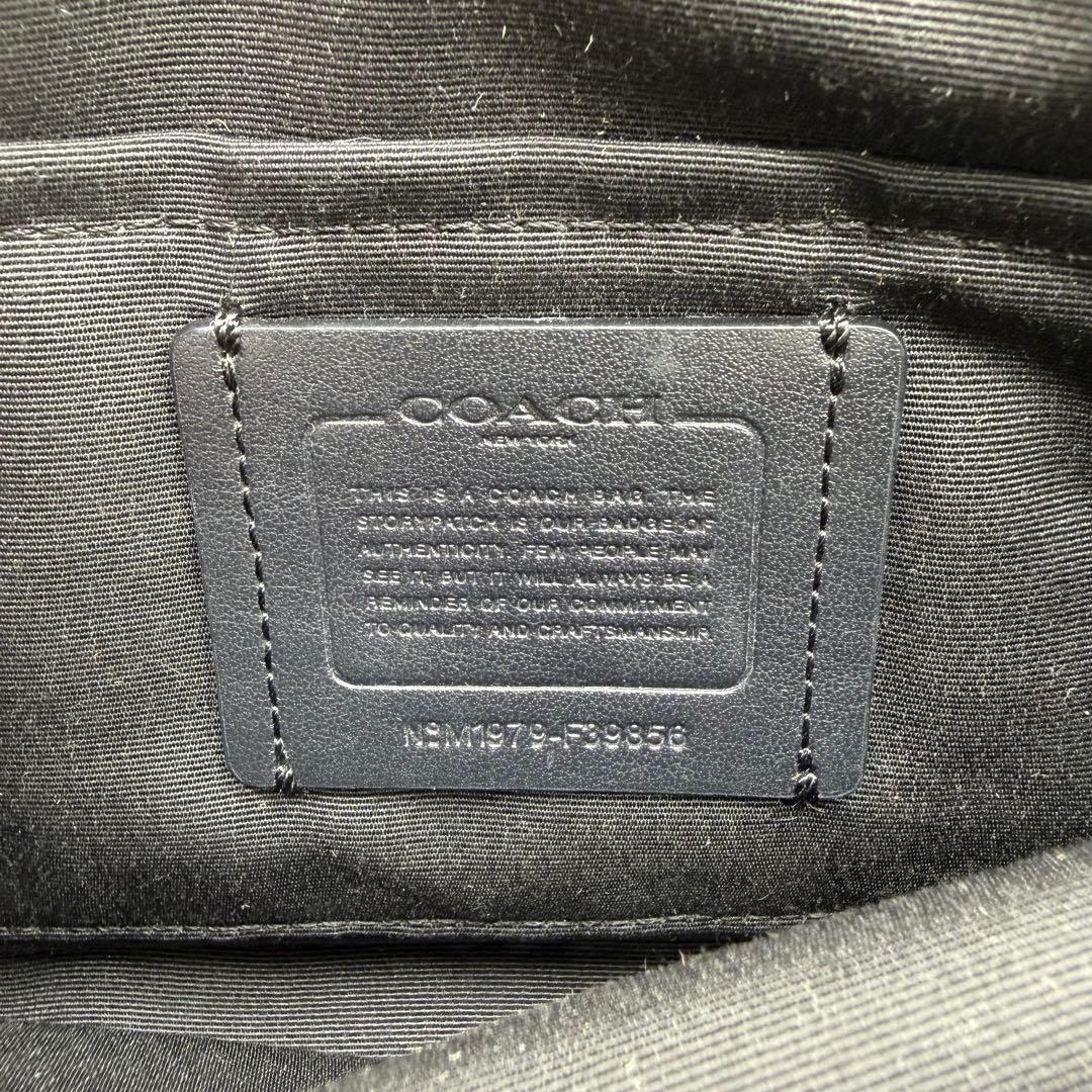 【美品】COACH コーチ ショルダーバッグ ダブルファスナー クロスボディ 黒