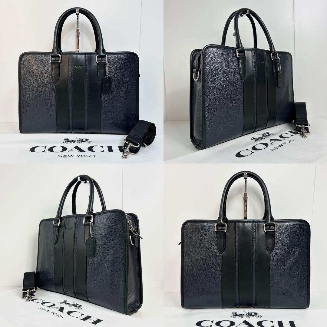 【良品】✅定価9.6万　メンテ済み　コーチ　ビジネスバッグ　COACH レザー