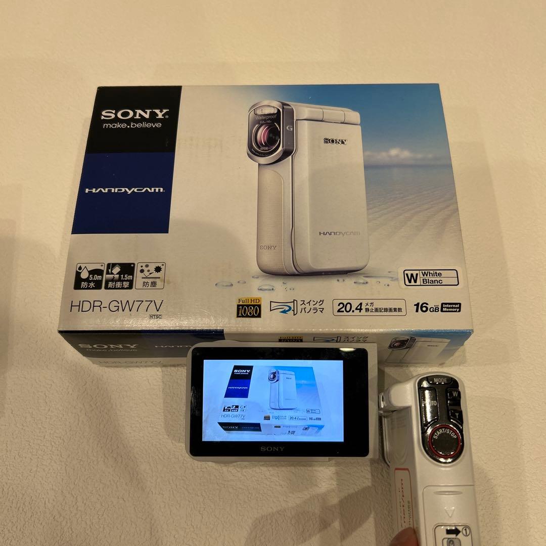 極美品✨SONY ハンディカム 防水カメラ HDR-GW77V 付属品完備　SD