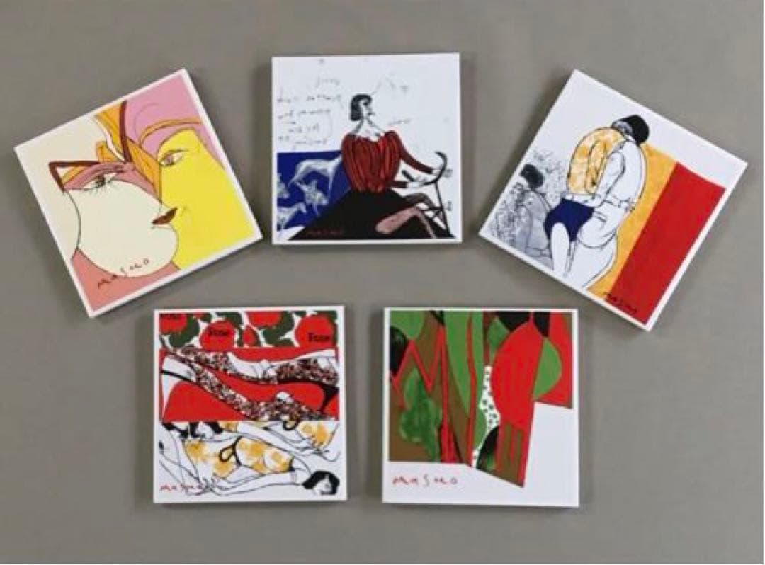 池田 満寿夫 エロスの作家 陶製コースター額 #陶製コースター額