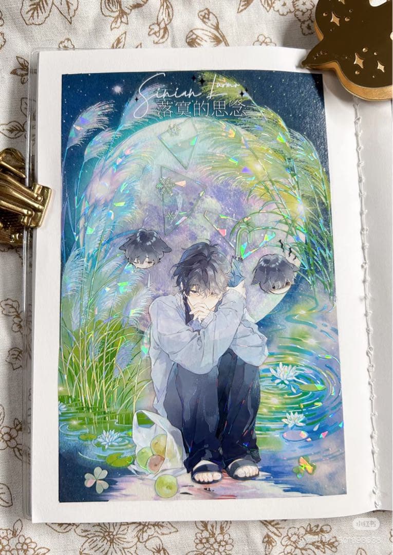 8906】海外 マステ 3/5/巻 貝殻光マスキングテープ 葦 睡蓮 湖 自然