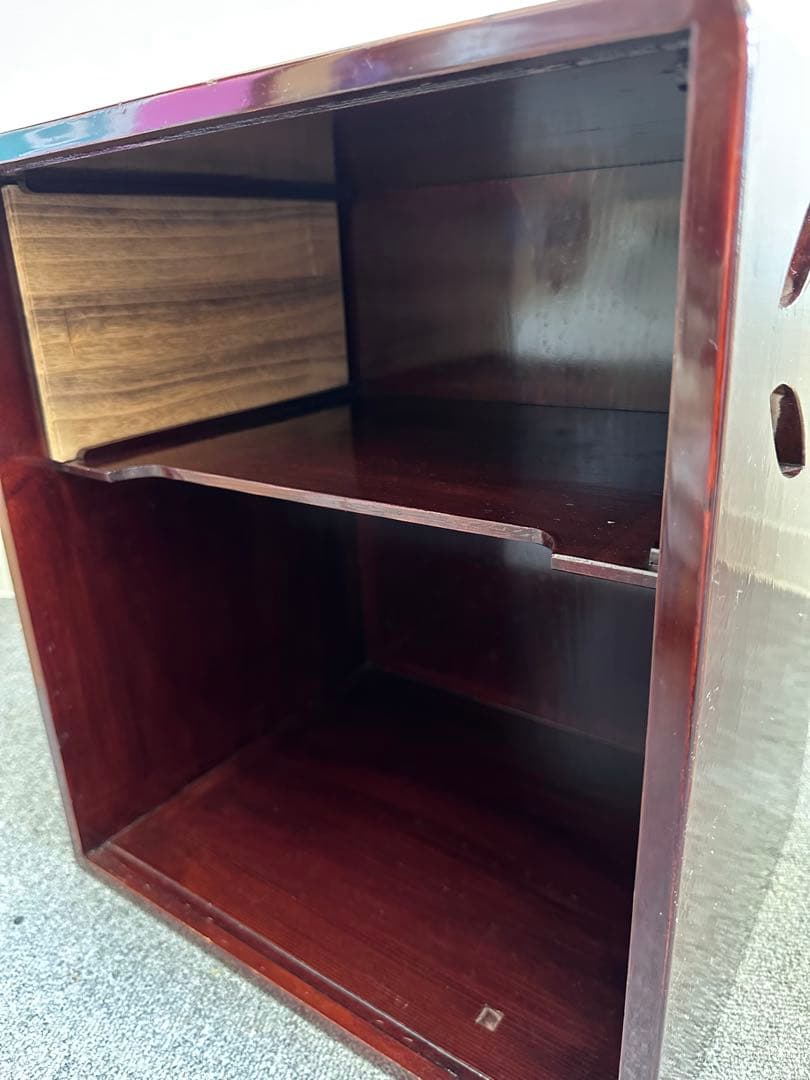 塗師　川瀬表完　八千代棚　茶道具　木製漆器　四方棚