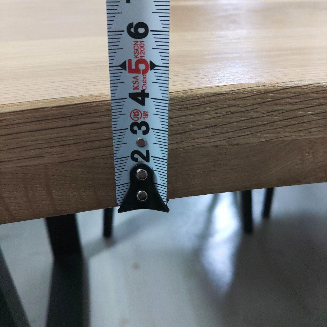 天板4cm 幅160cm ダイニングテーブル 天然木 木目 一枚板風　uk