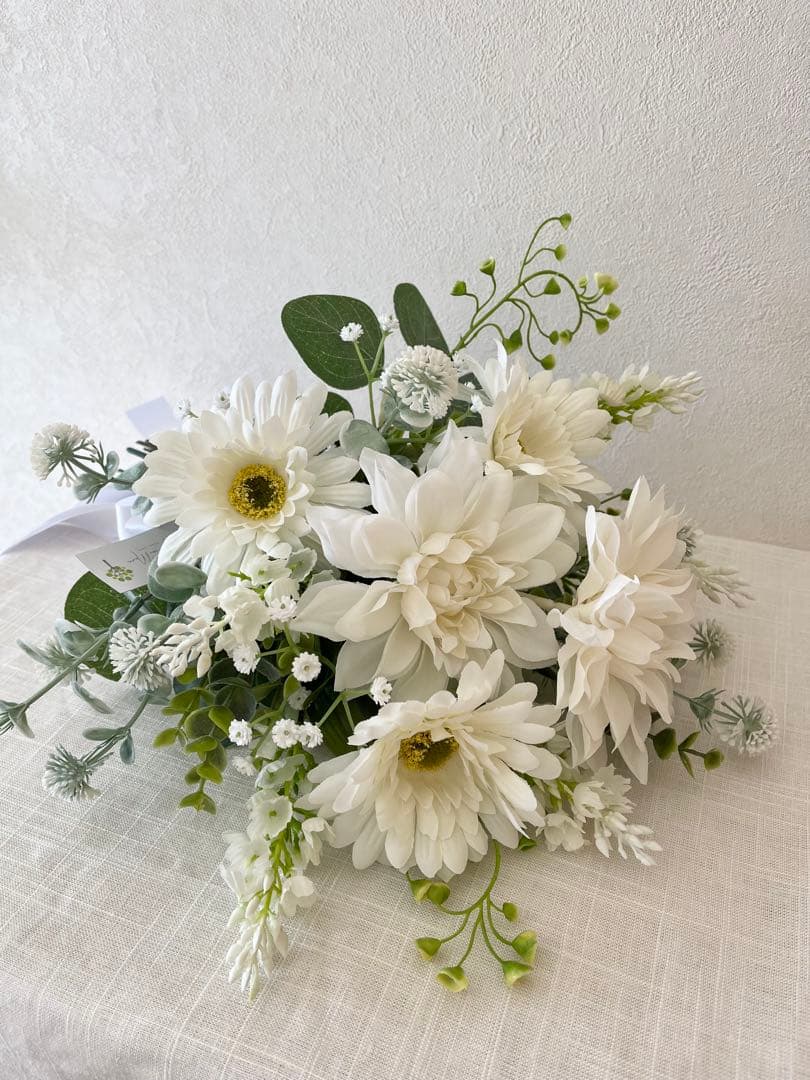 ウェディングブーケとブートニアのセット♡ダリアブーケ♡ガーベラブーケ♡前撮り♡