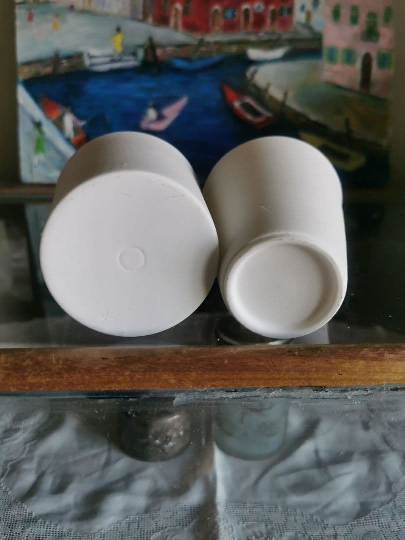 黒田泰蔵？ 白磁 端正な酒器 カップ オブジェ WASASABI購入 ２客セット