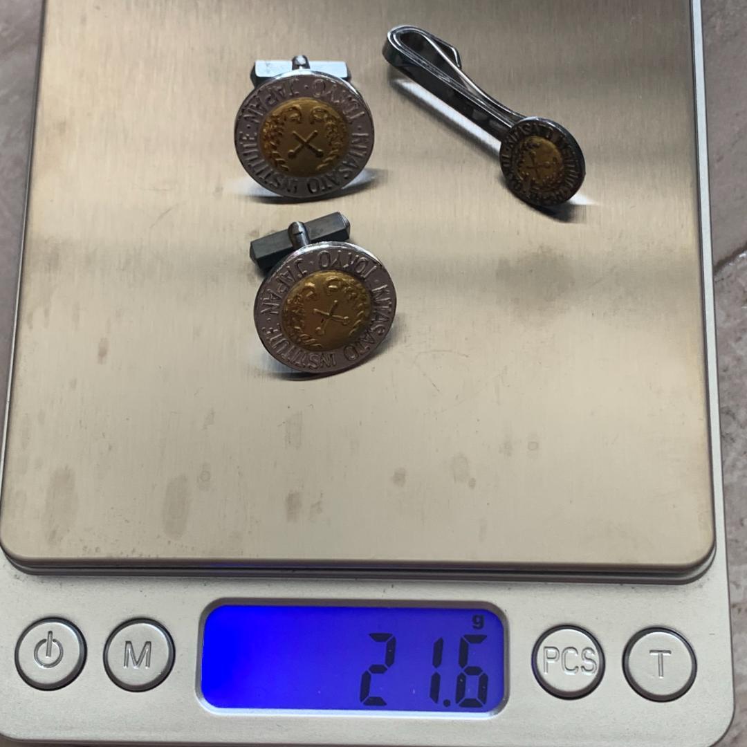 北里研究所のメダル2種とKITASATO 純銀 カフスネクタイピン まとめセット