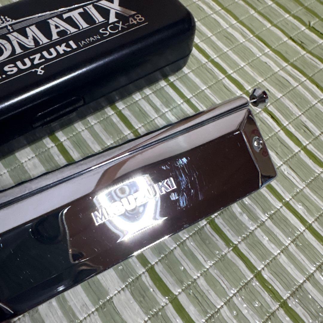 M SUZUKI クロマチックハーモニカ　SCX-48 スズキ　楽器　音楽ハープ