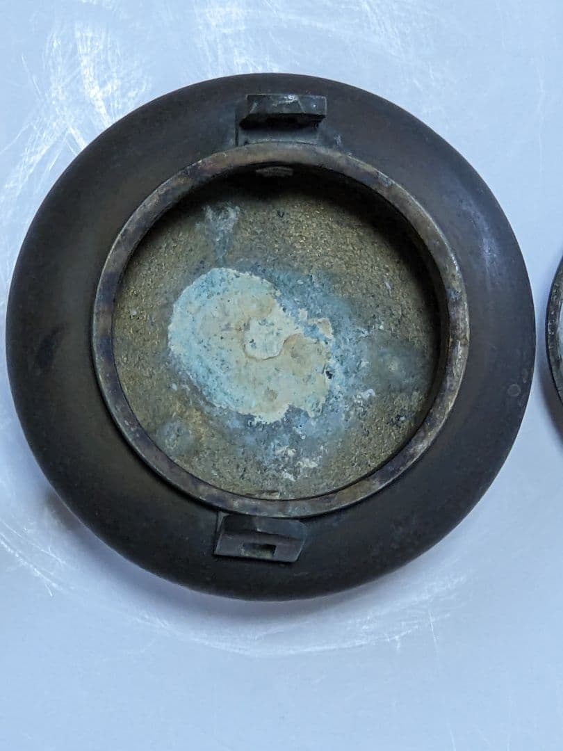 ♢高岡銅器 透し火屋蓋 袴形 三足香炉 銅器 唐金