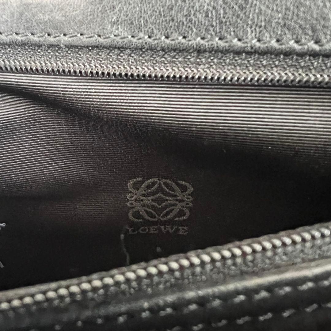 ロエベ　 ビジネスバッグ ブリーフケース ハンドバッグ 　レザー　ブラック