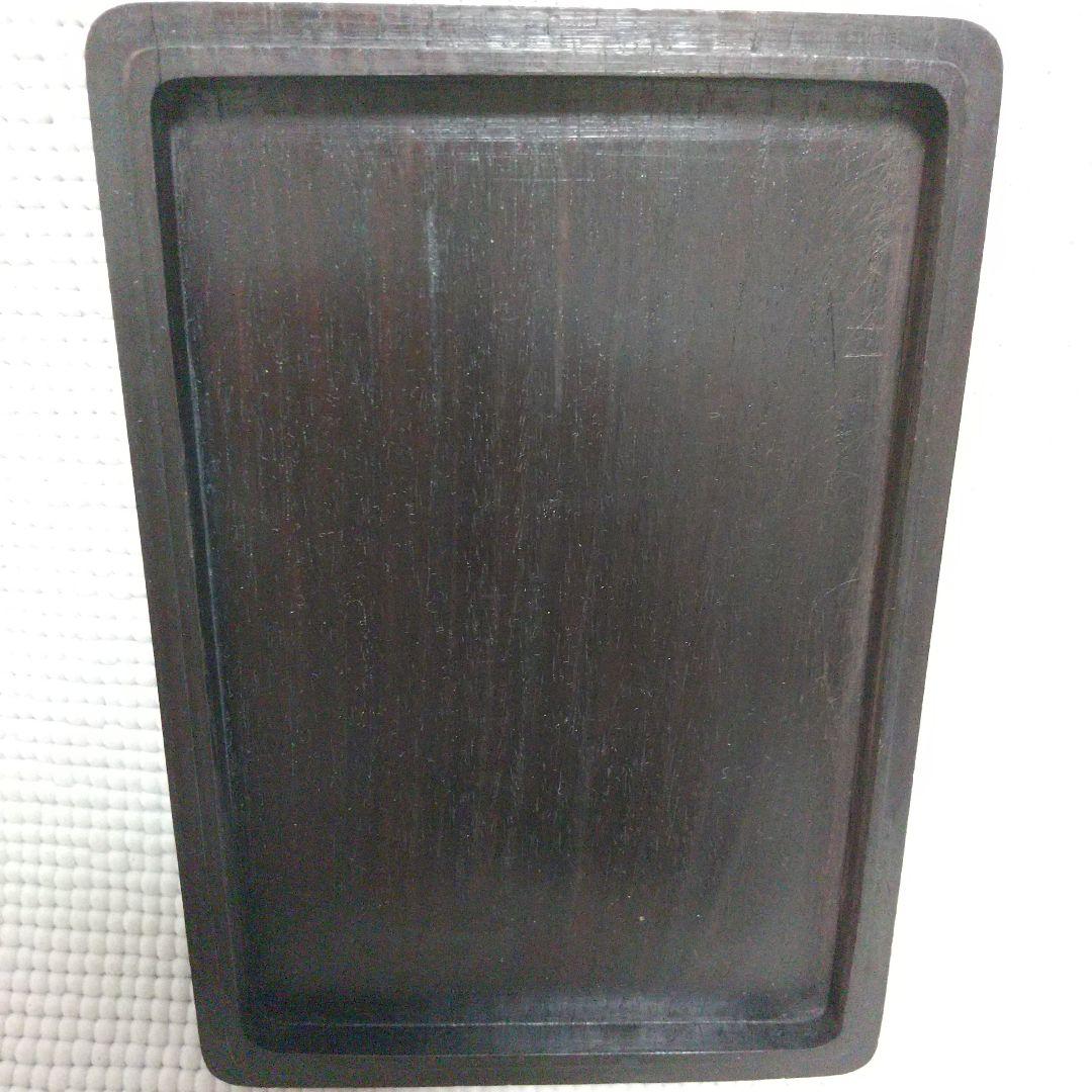 k*o様 雲龍が見事な浅型の硯／黒檀(?)の木箱入り オンライン