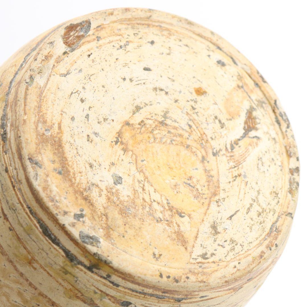 黄瀬戸釉久尻瓶 黒田陶々庵識箱 C177 SS1