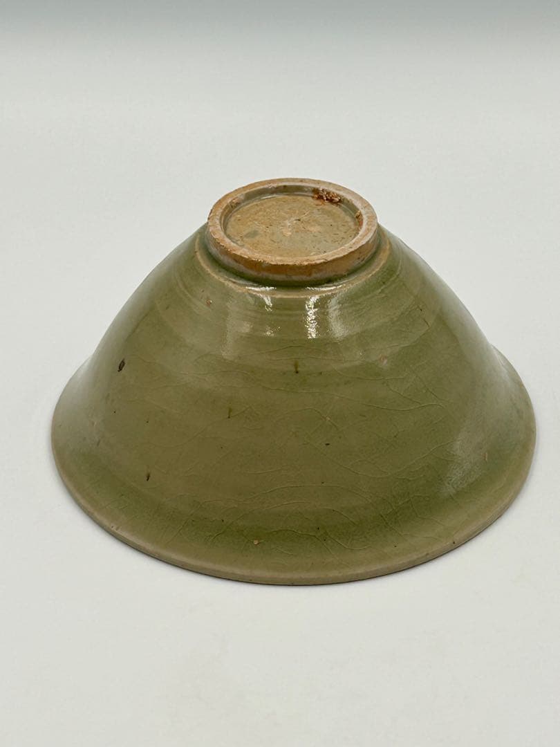 ☆0052宋時代 耀州窯 青磁 斗笠碗 ☆天目茶碗 茶道具 茶器 唐物天目