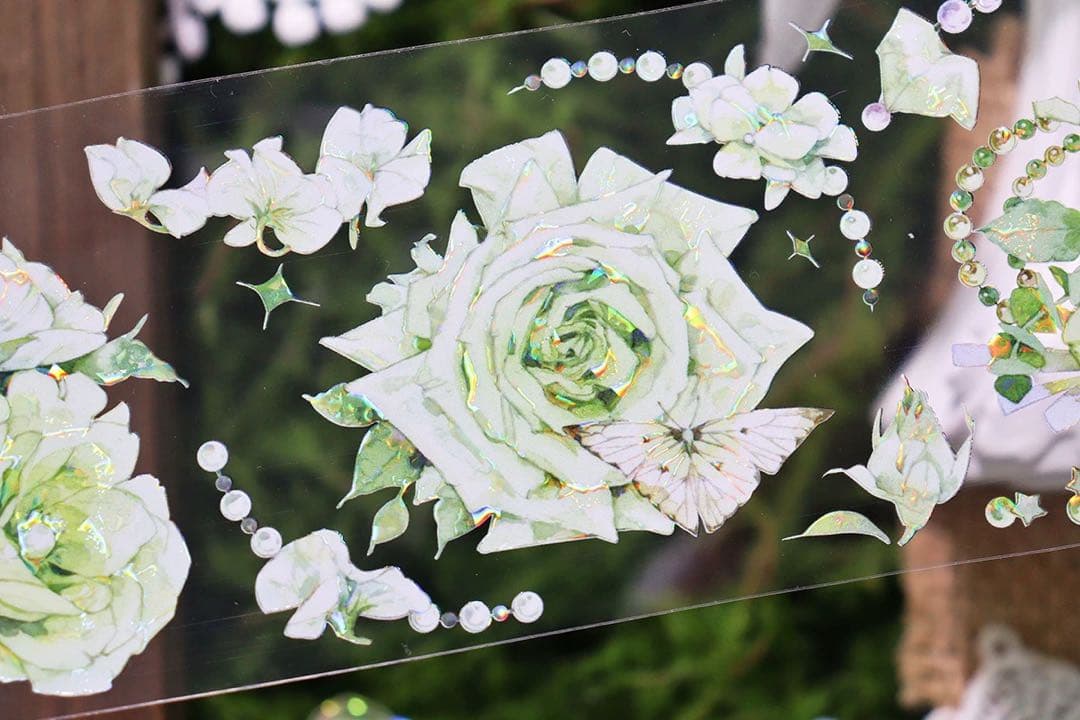 新七天《翡翠慕斯》海外マスキングテープ　マステ 【2574】