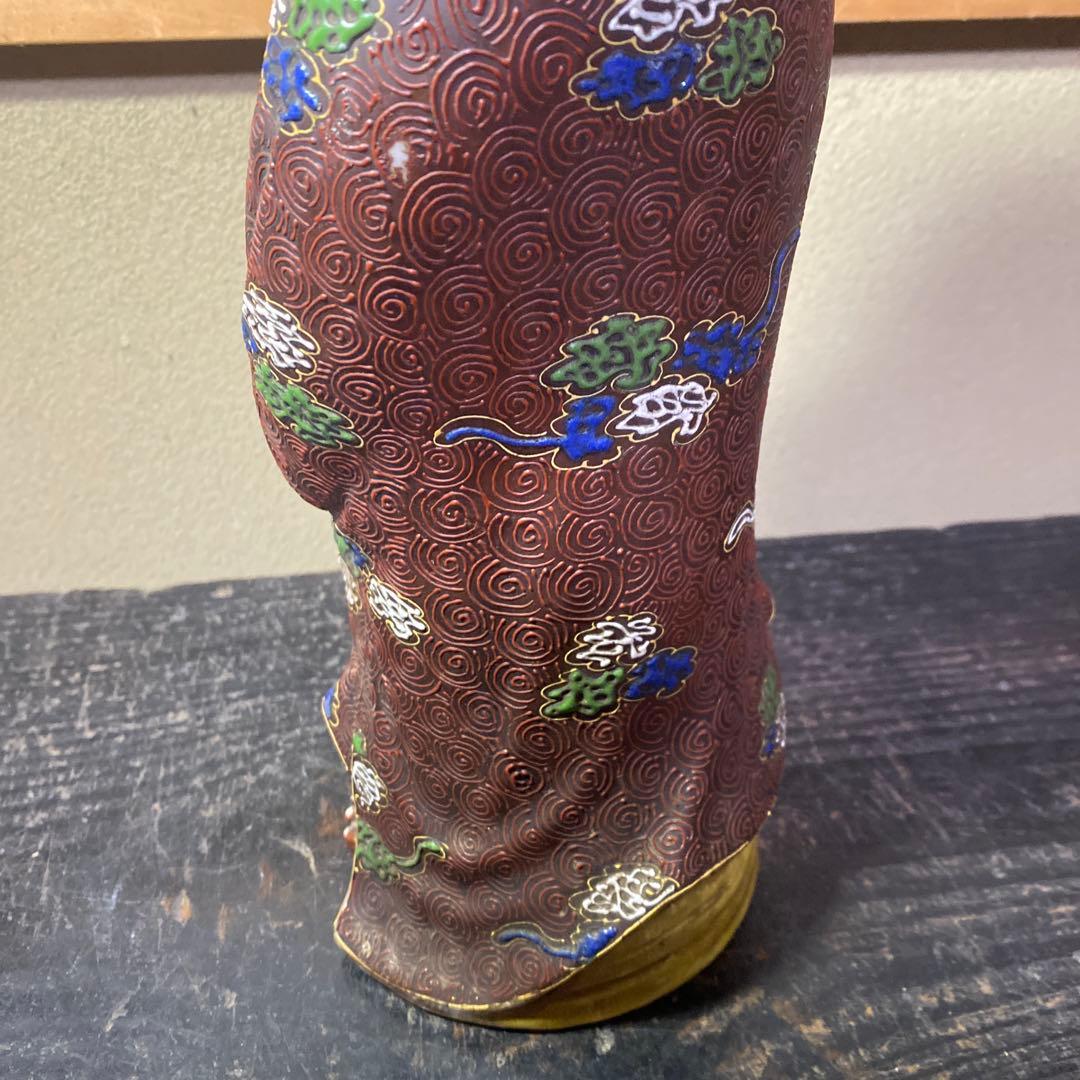 古九谷　色絵達磨図置物　30cm11cm12cm