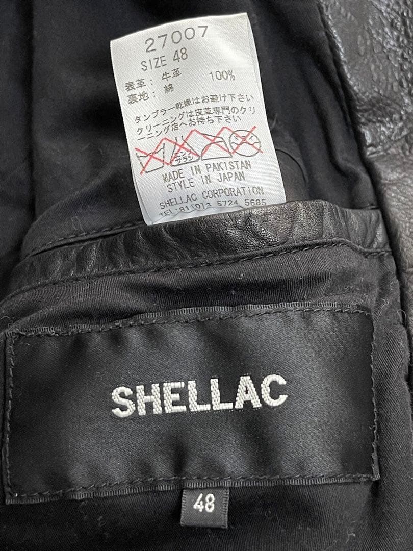 超名作・希少サイズ48】シェラック 赤西仁着 レザーライダース 有閑
