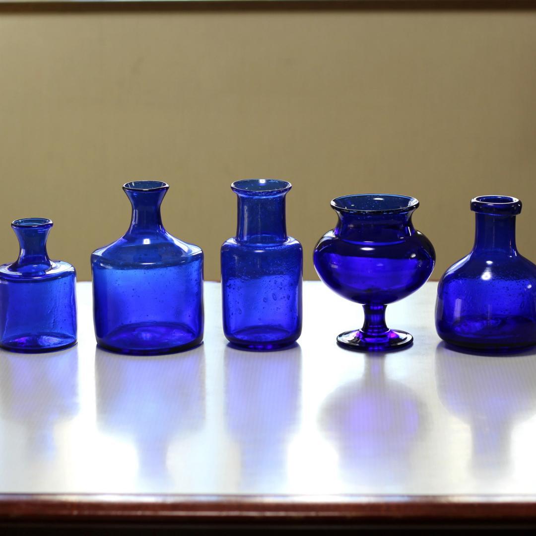 貴重・サイン入り】エリックホグラン Erik Hoglund ブルー 花器花瓶