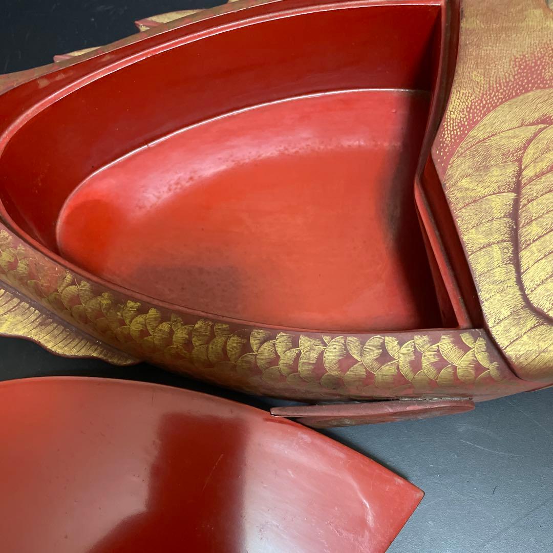 時代物特大木製鯛菓子器刺身盛り