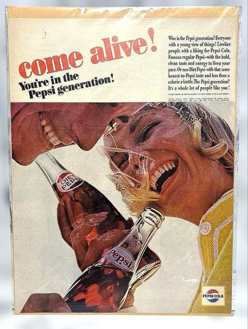 ペプシ　ビンテージ　ウォールポスター 2026年最新】ポスター ペプシの人気アイテム - メルカリ
