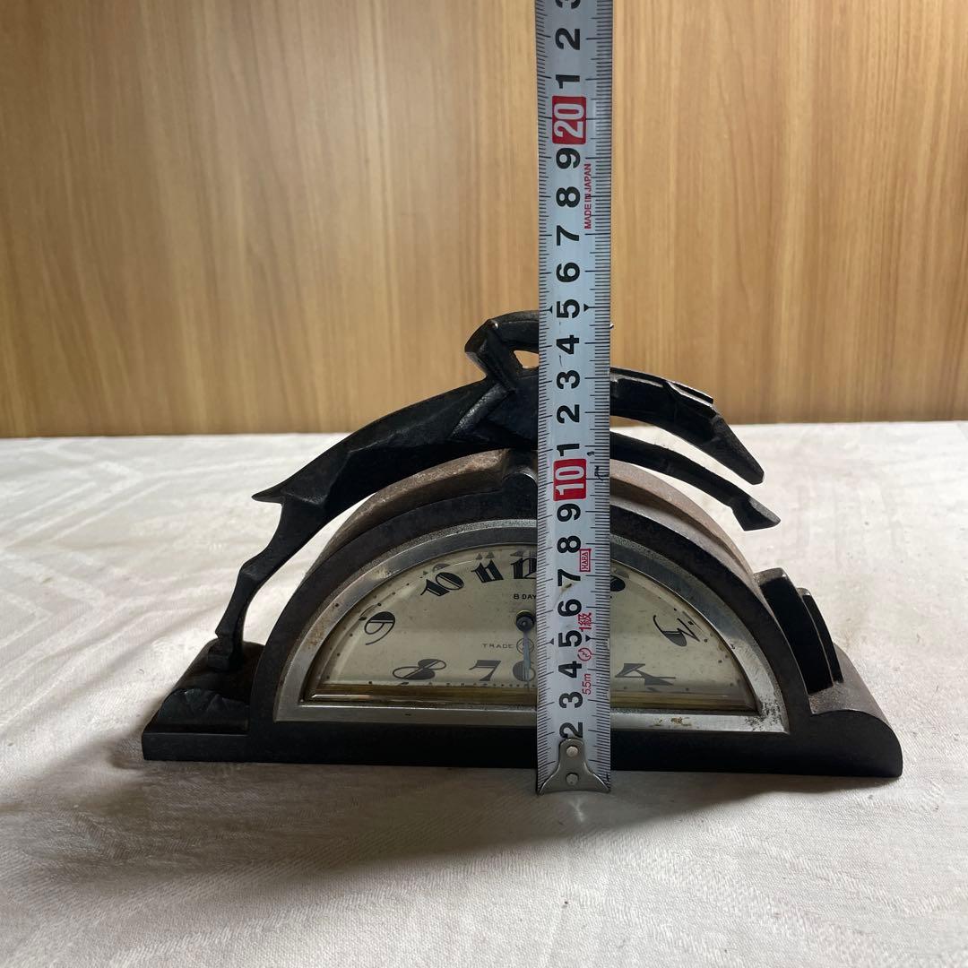 ジャンク・不動品】精工舎 TRADE MARK 8 DAY 置時計 アールデコ