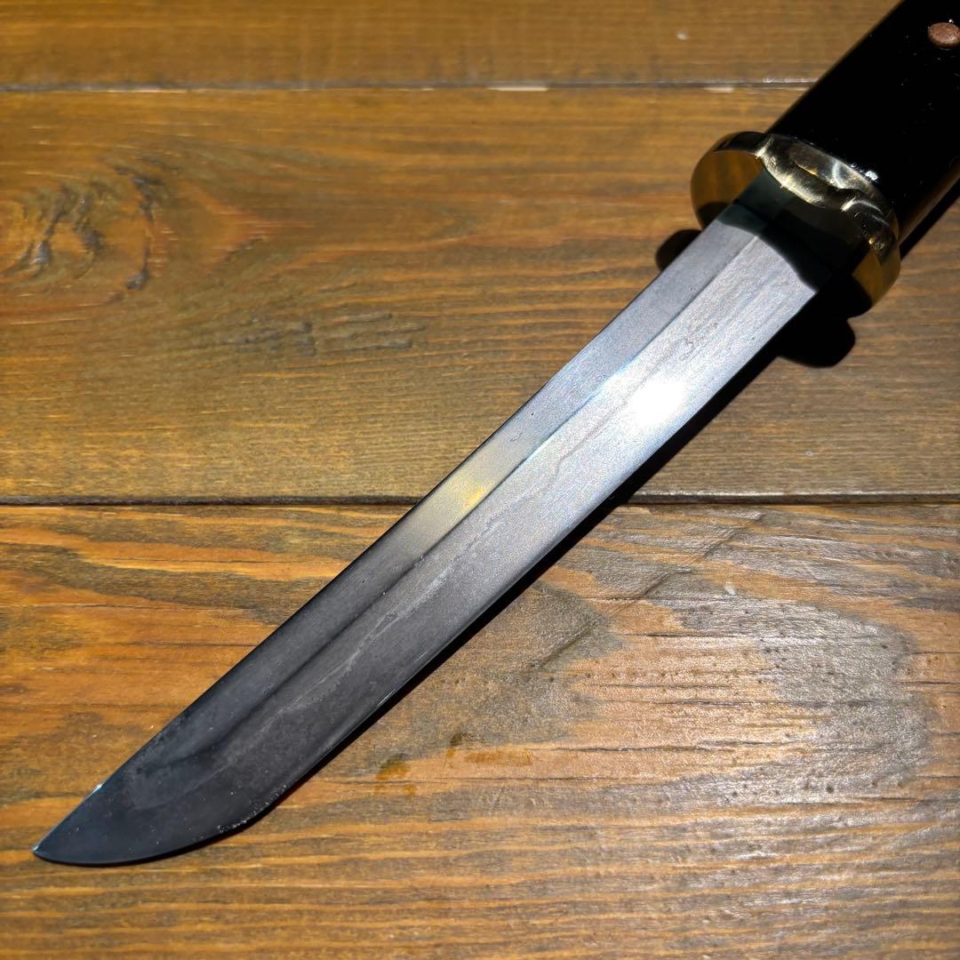 日本刀残欠クラフトナイフNo.76 政常 切先 黒鞘