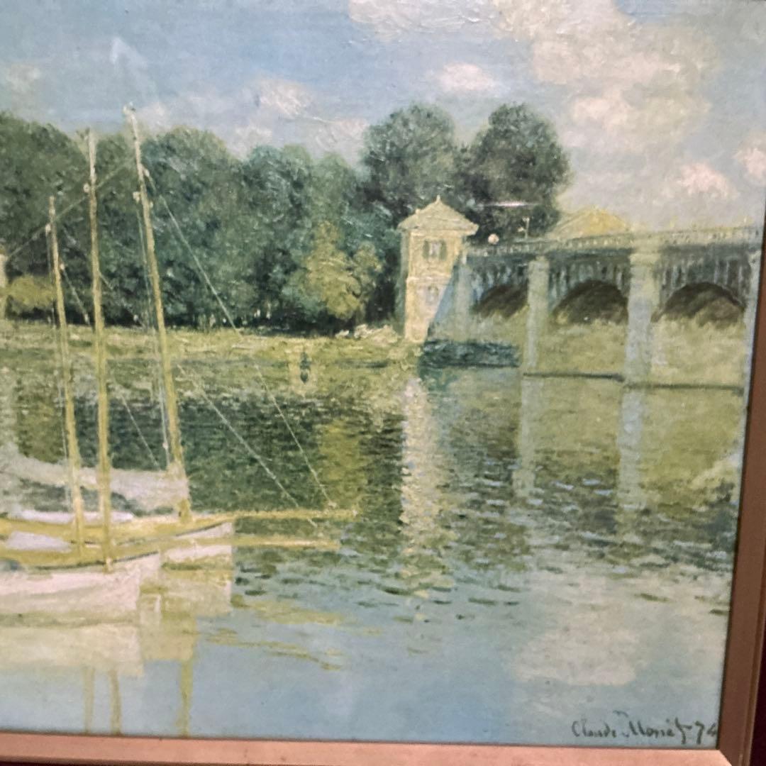 作者　Claude Monet （クラウド　モネ）　油彩画　ボート 1874年