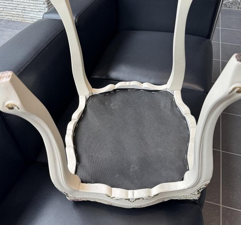 超美品 猫脚 スツール ロココ 姫系 ファブリック 薔薇