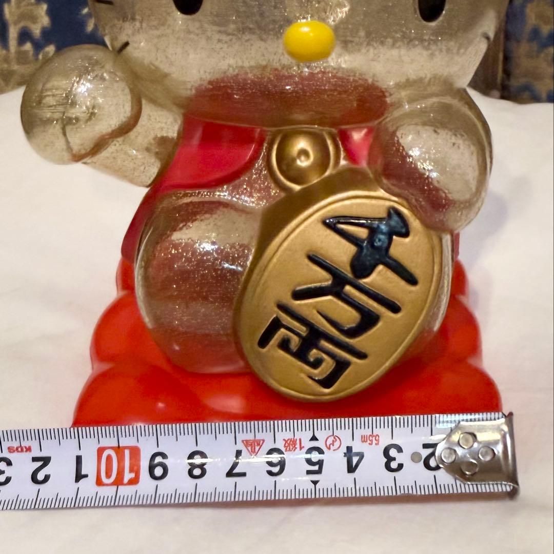 超希少 ハローキティ 招き猫 千万両 貯金箱 レア レトロ スケルトン 人形