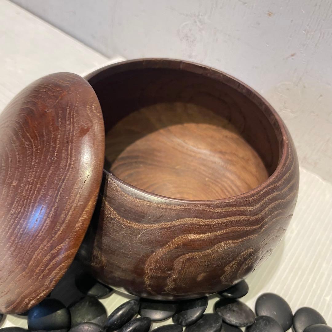 【碁石セット】囲碁 蛤 貝 木製 趣味 遊び　那智黒石　室内ゲーム