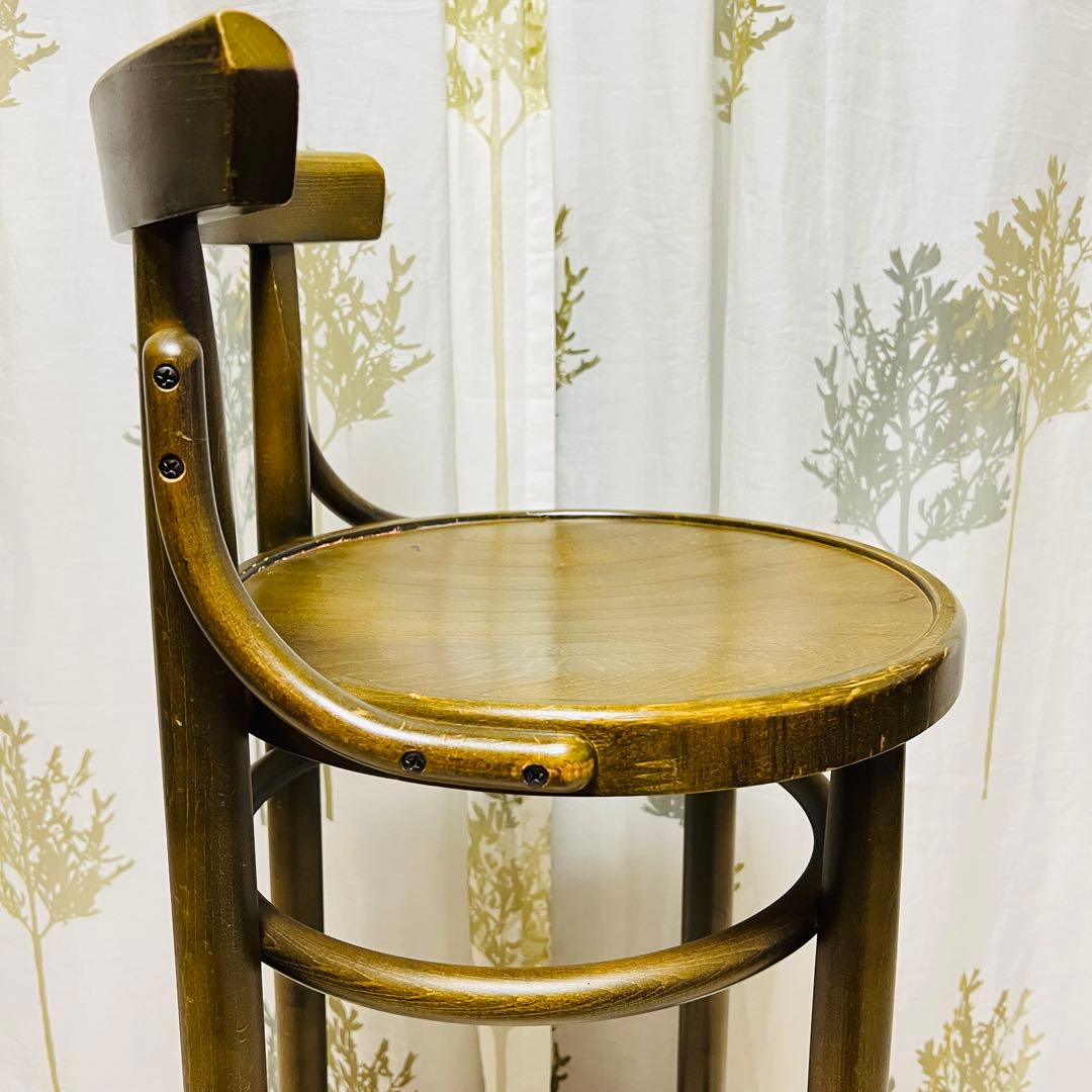 【秋田木工】　ベントウッドチェアー　曲木　ハイチェア