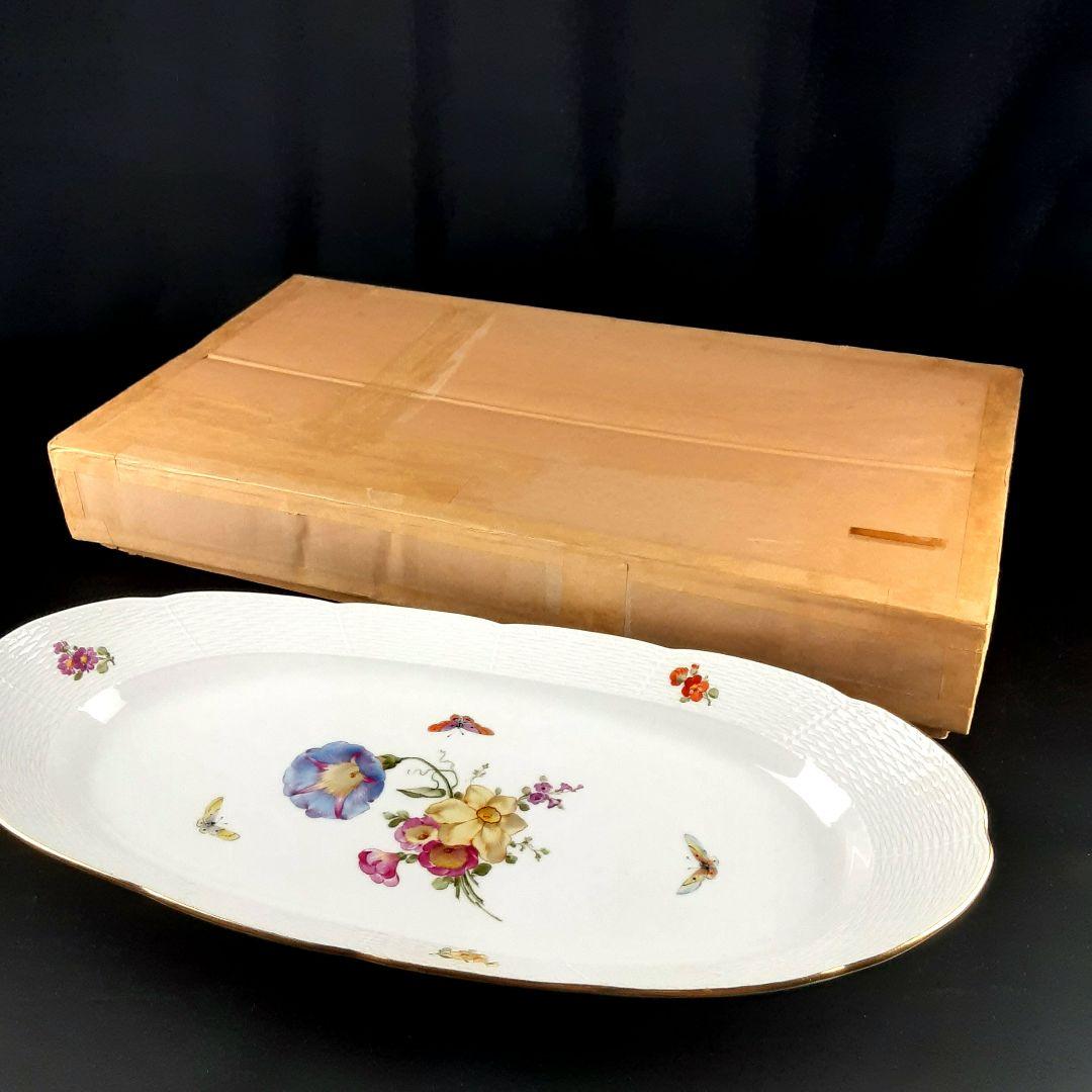 1905年 KPM ベルリン 手描き フィッシュプラター 51×24㎝ ma - メルカリ