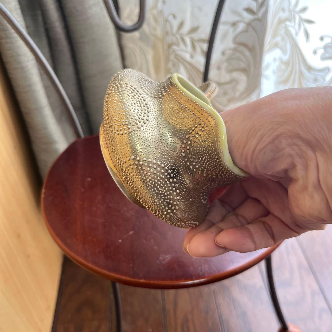 オールドノリタケ金と金点盛りのクリーマー美術品メープル印1890年代