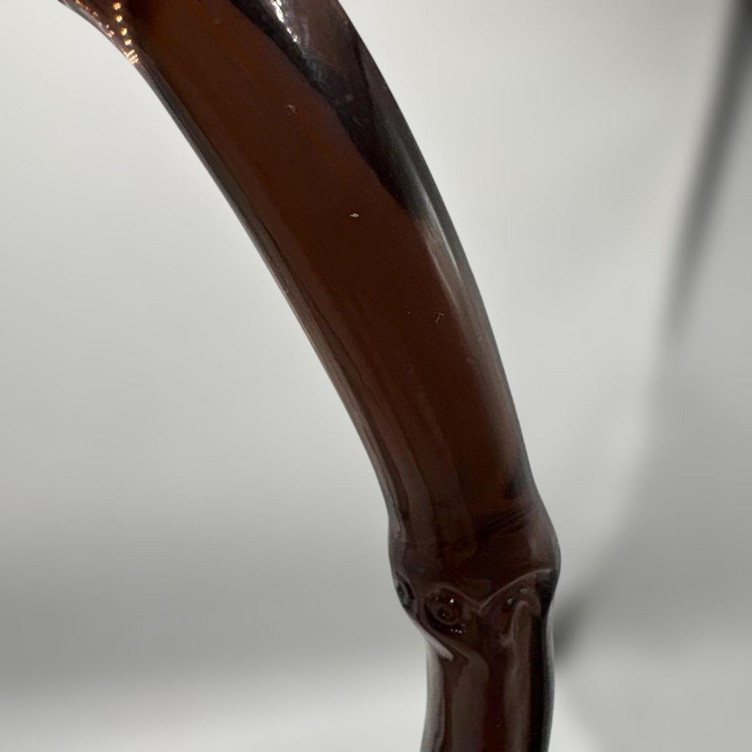 GUCCI グッチ バンブー ショルダーハンドバッグ ビニール レザー ブラウン