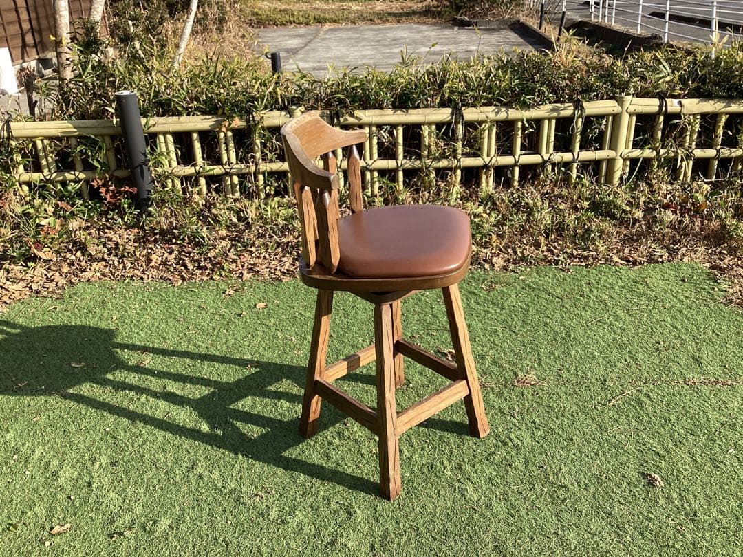 [さのちゃん] ビンテージ木製スツール カウンターチェア